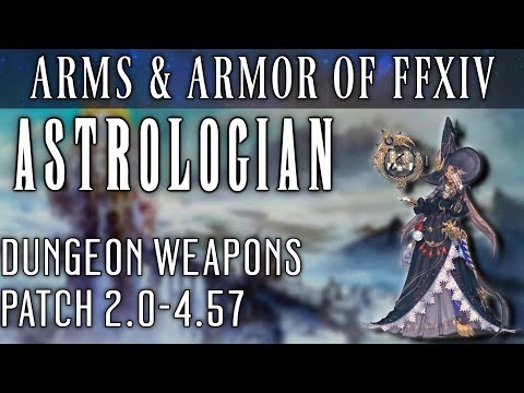 All Astrologian Dungeon Weapons of ARR, HW, & SB