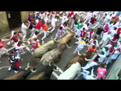 [VIDEO] Ya puedes ver el tercer encierro de los Sanfermines 2025 que ha dejado momentos de intensidad y emoción