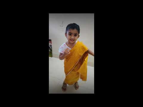 Azraa Imaan Dancing in a saree/Kids Cute videos/ YouTube shorts/kids dancing