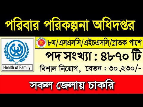 4870 পদে 🔥 বাংলাদেশ পরিবার পরিকল্পনা মন্ত্রনালয়ে নিয়োগ বিজ্ঞপ্তি ২০২৬ 🔥 JobExpress