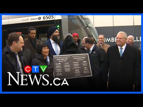 Ford and Chow announce free Finch LRT rides on opening day