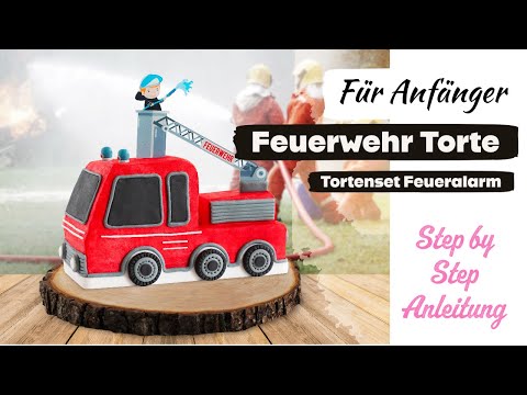 Anleitung Feuerwehr Torte für den Kindergeburtstag | Feuerwehrkuchen