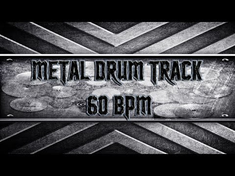 Very Slow Metal Drum Track 60 BPM (HQ,HD)