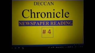Spoken English through Telugu.  Newspaper  Reading from Deccan Chronicle  from G.S.Spoken English