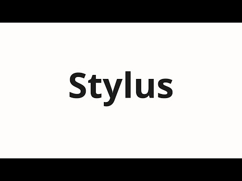 How to pronounce Stylus