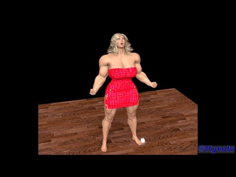 Female muscle growth Short Animations