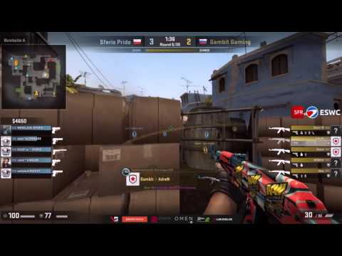 ESWC 2016 PGW CSGO : 1/8 - Sferis Pride vs Gambit Gaming - Part 2