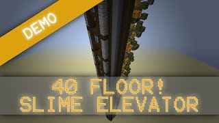 MorezysMinecraft: Multi-Floor Slime block Elevator! Up & Down! Call function! 40 floors! [1.8]