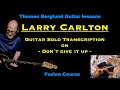 Larry Carlton on "Don´t give it up" - Guitar solo transcription