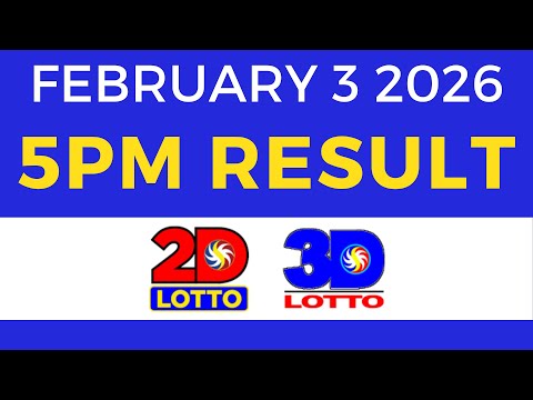 5pm Lotto Result Today January 3 2026 2D 3D Lotto