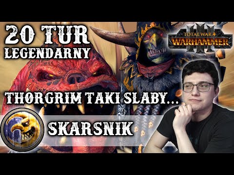 Total War Warhammer 3 PL20 Pierwszych Tur Zielonoskórzy - Skarsnik Krzywy Księżyc Legendarny Poziom