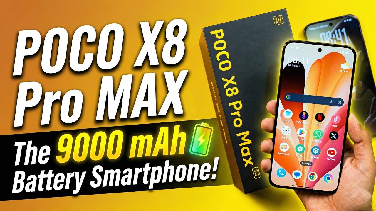 POCO X8 Pro Max & X8 Pro Hands On - 9000 mAh Battery Smartphone!