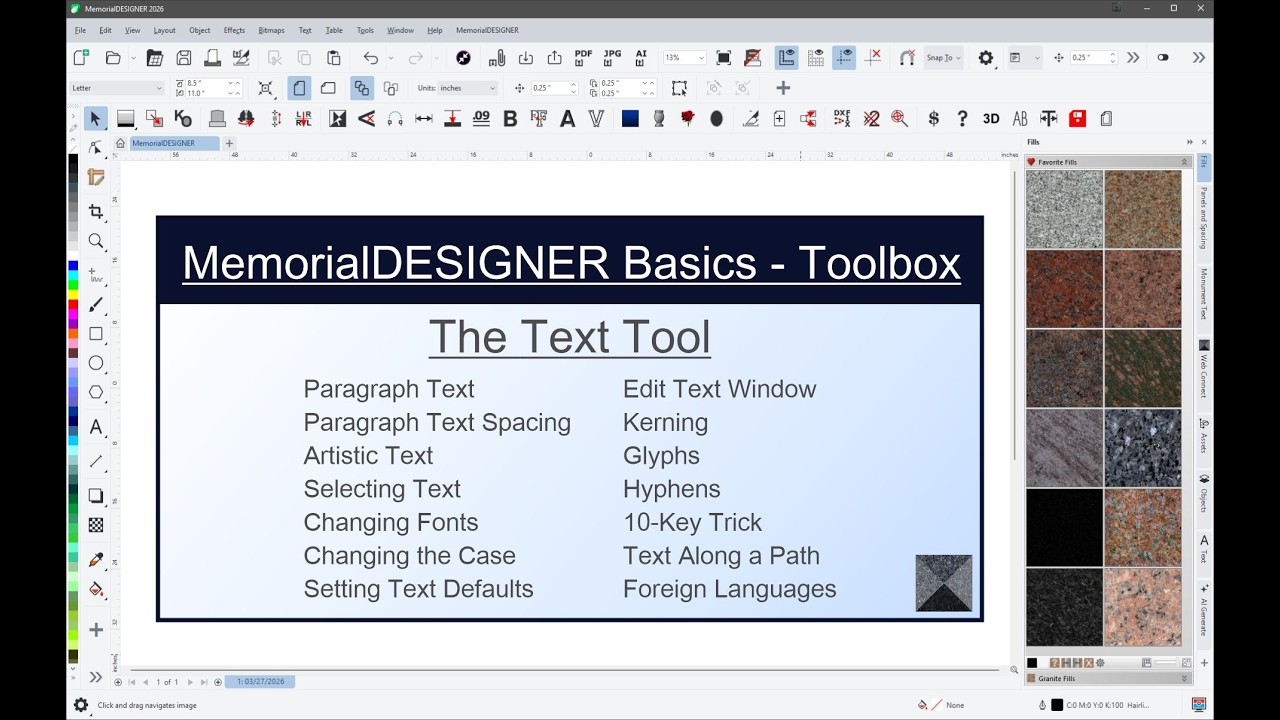 MD 202.7 The Text Tool