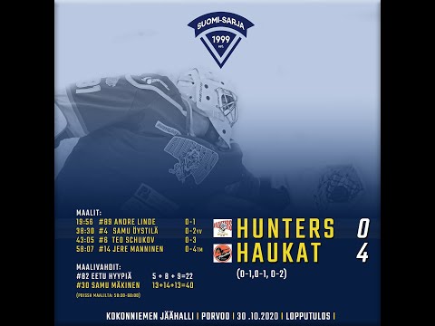 Maalikooste: Hunters - Haukat 30.10.2020