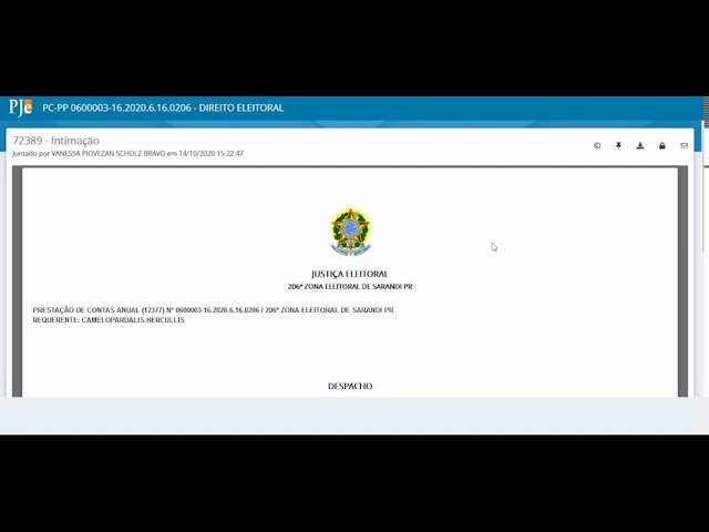 Vídeo 03 – Saiba como peticionar em um processo em curso, no PJe 1º grau.