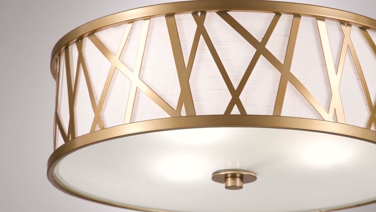 Video 1 Watch A Video About the Possini Euro Layna Gold Drum Pendant Light