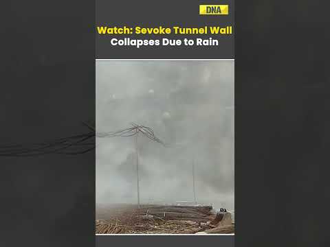 Sevoke Rongpo Railway Project Tunnel 7 Rabijhora Wall Fell Down Due To Heavy Rain #latestnews #viral