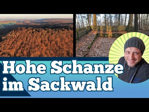 Hohe Schanze im Sackwald von oben - Wandern Rennstieg bei Winzenburg - Lehrpfad Wallanlage Olenborg