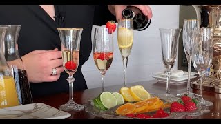 How to Set a Champagne Station #champagne #drinks #partyideas #entertaining #drinkrecipes