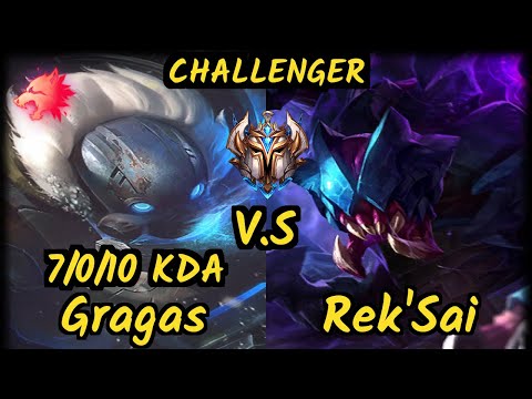 G2 Jankos (GRAGAS) vs REK'SAI - 7/0/10 KDA JUNGLE CHALLENGER GAMEPLAY - EUW
