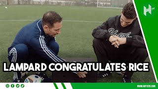 Frank Lampard shares special moment with Declan Rice to commemorate 50th England cap ✨