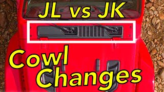 JL vs JK Cowl Drain changes ❓Jeep Jl Wrangler