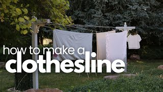How to Make an Outdoor Clothesline | Super Easy Tutorial