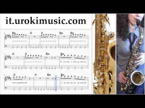 Lezioni di Sassofono Contralto Bon Jovi - Knockout Tutorial Spartito Parte#2 um-276