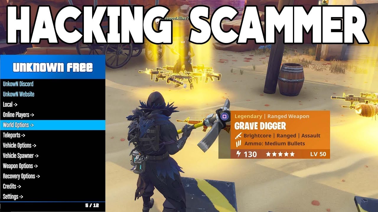 HACKING SCAMMER SCAMMED HIMSELF (Scammer Gets Scammed) Fortnite Save The World