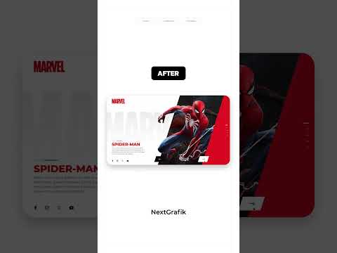 Marvel character page animated interface designs in Figma?#shorts   #animation #figma #tutorial
