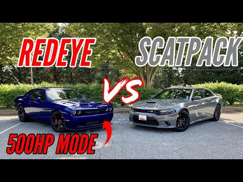 HELLCAT REDEYE (500HP MODE) vs CHARGER SCATPACK