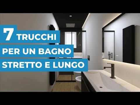 7 TRUCCHI per arredare un BAGNO stretto e lungo