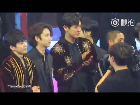 [Fancam] SUPER JUNIOR Reaction EXO at MAMA in Hong Kong 2017 171201