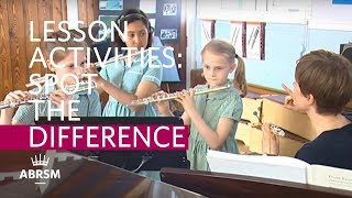 Lesson activities - spot the difference