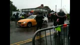 preview picture of video 'Olympic Torch in Carnforth, Lancashire with Jim Lavin & North Road Primary School, 22nd June 2012.'