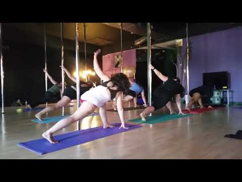 Polga Routine! Pole Yoga  where yoga meets the pole !