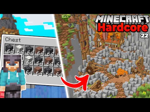 fWhip - I Built a MEGA MINING BASE in Hardcore Minecraft 1.19 Survival lets play (#22)