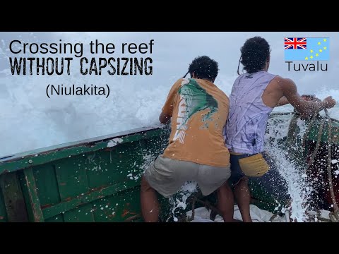 The joy of making it across the reef WITHOUT CAPSIZING   Niulakita, Tuvalu 2023 ❤️🇹🇻