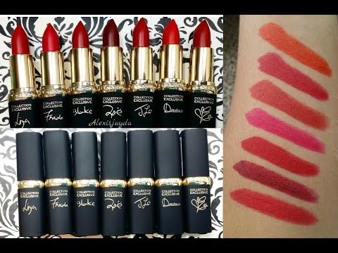L'Oreal Paris Color Riche Collection Exclusive Pure Red Lip Swatches + Review - Alexisjayda