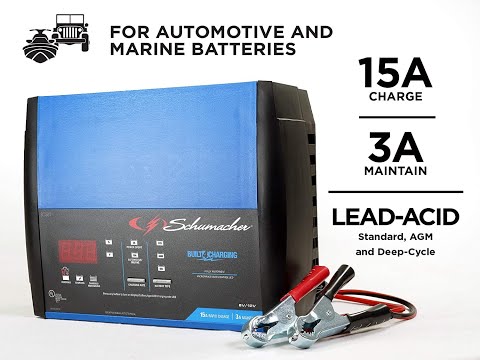 Schumacher SC1304 Fully Automatic Battery Charger Maintainer, and Auto Desulfator