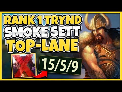#1 TRYNDAMERE WORLD DESTROY SETT TOP-LANE (ULTIMATE GUIDE) - League of Legends