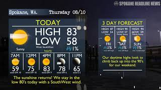 Spokane's best 3 day forecast: The sunshine returns as our temps start to climb.