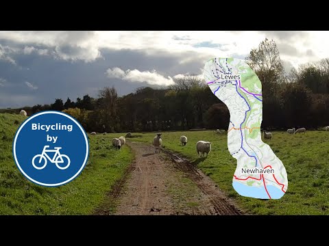 LCN Egrets Way: Lewes to Newhaven - Full Cycling Footage
