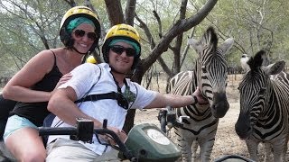 preview picture of video 'African Safari, Mauritius!  Casela Nature Park, ATV Safari Tour'