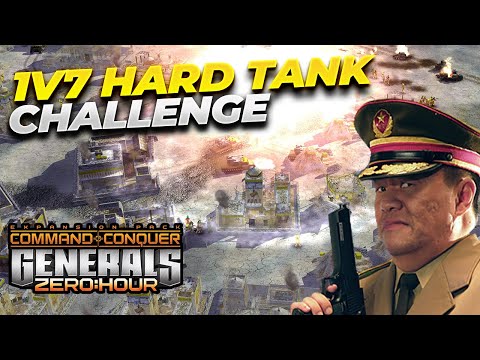 1 Stealth vs 7 Tank HARD AI's | Generals Zero Hour