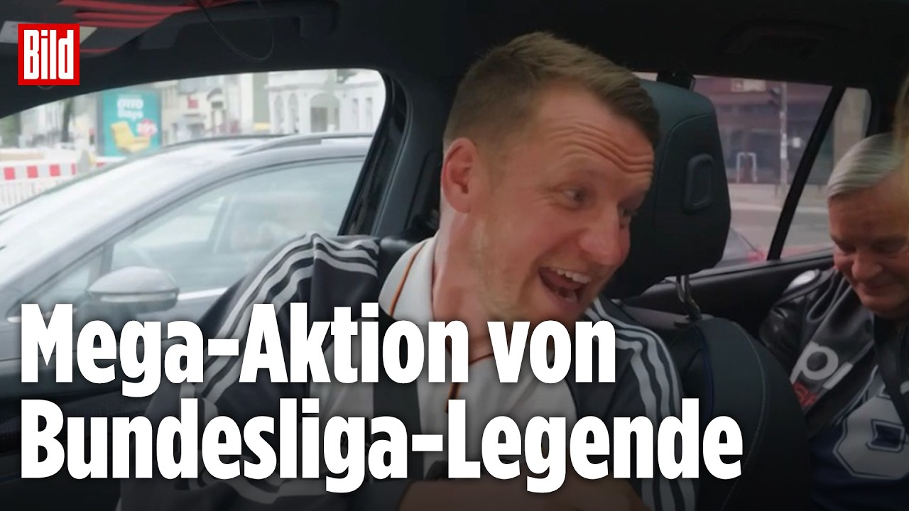 Biker geben im WM-Quiz-Taxi Gas: Mega-Aktion von Bundesliga-Legende | BILD-WM-QUIZTAXI Folge 4