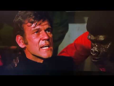 Evil human speaks to Caesar conquest of the planet of the apes 1972 ￼