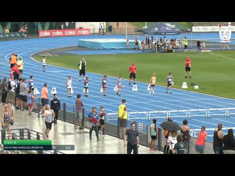 Boys Under 9 60m Hurdles H2 - 2020 State Combined Events Championships // LAVicTV