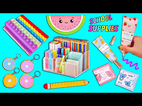 11 DIY SCHOOL SUPPLIES IDEAS - BACK TO SCHOOL HACKS AND CRAFTS