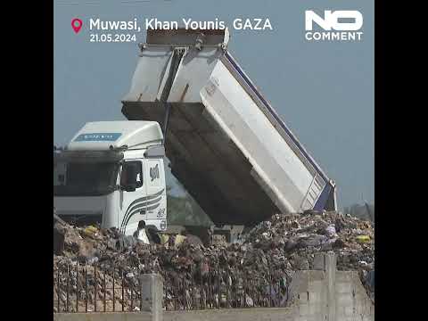 Displaced Palestinians in Muwasi camp face health risks #nocomment #shorts